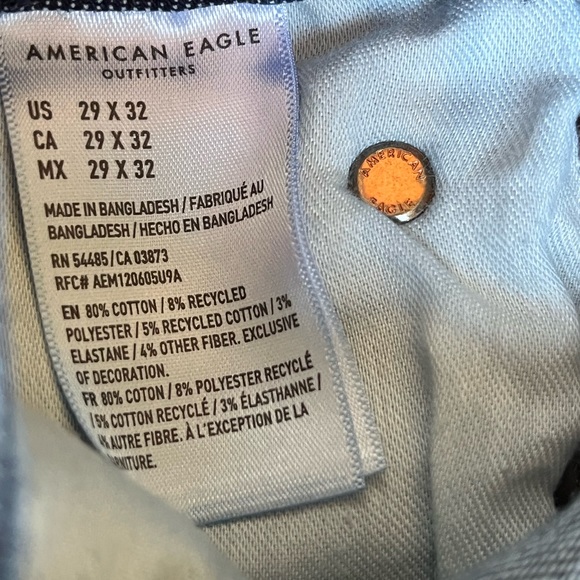 American Eagle Mens Athletic Skinny Airflex Men’s Jeans 29 x 31 Blue Denim - Picture 7 of 9
